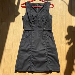 White House Black Market Tailored Black Sleeveless Dress
